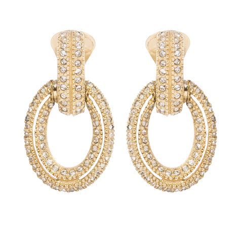 christian dior hoop earrings|christian dior earrings for sale.